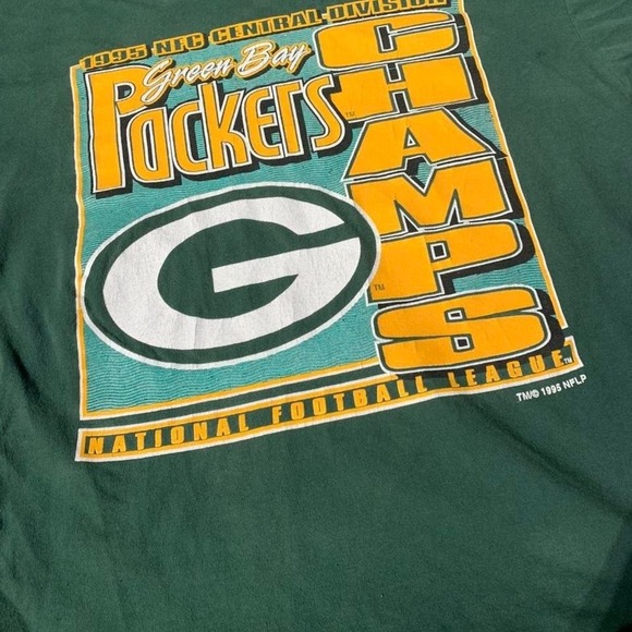 Vintage 90s Green Bay Packers NFL Graphic Tee Shirt - Picture 2 of 8